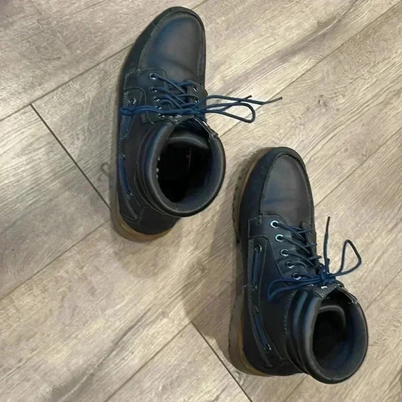 ❤️Host Picks❤️Men's Timberland 7 Eye Chukka Green Leather LaceUp Ankle Boots-9M - Picture 3 of 11